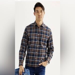 Apt 9 men’s standard fit, premier, flex, flannel shirt, S, brown, NWT